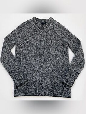 rag & bone Gray Marled Textured Chunky Wool Knit Tunic Sweater Size Small